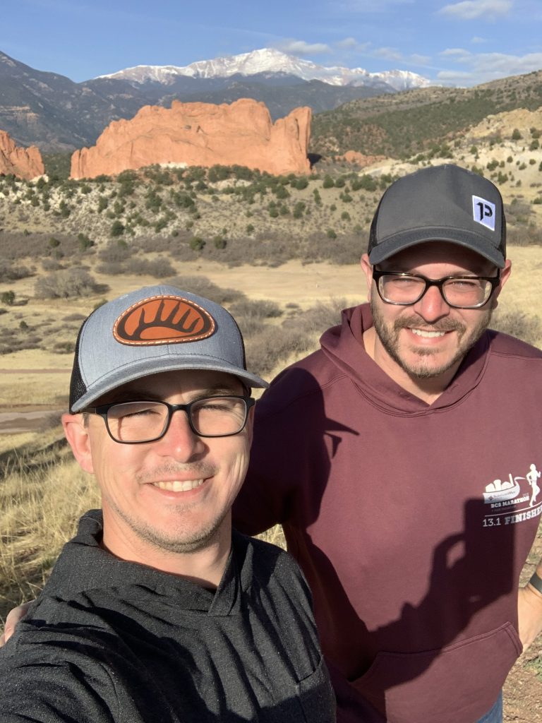 tyler and josh in the mountains of colorado